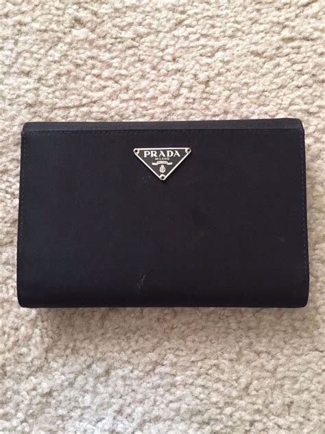 ebay prada wallet black|prada wallet black woman.